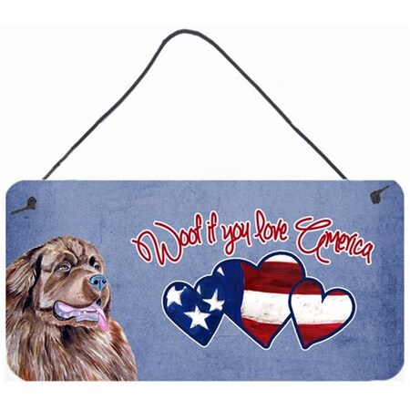 Carolines Treasures Woof If You Love America Newfoundland Wall and Door Hanging Prints LH9539DS612